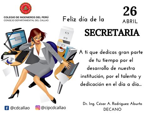 día de la secretaria perú 2023